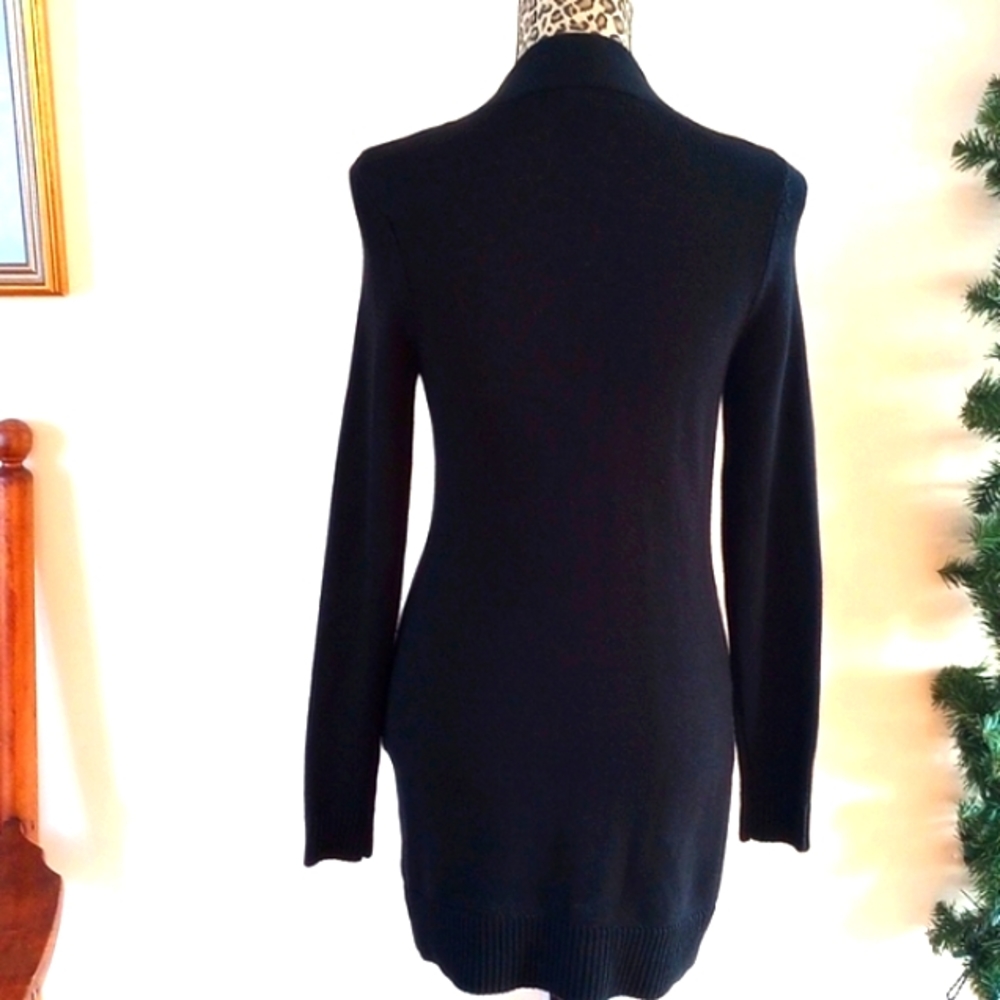 Spring+Mercer Ladies Long Cardigan Size:S Color:Black - Picture 4 of 8